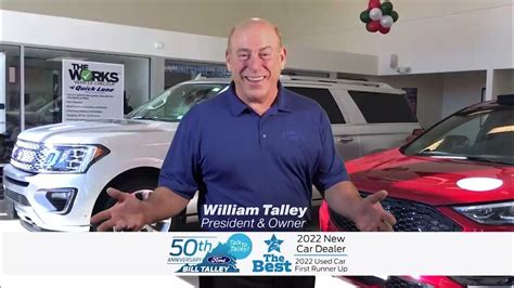 Bill talley ford - Bill Talley Ford. 1989 - Present 35 years. Have been working at Bill Talley Ford since I was 14 yrs old, started running it (or it was running me) in 1978 at the age of 22.